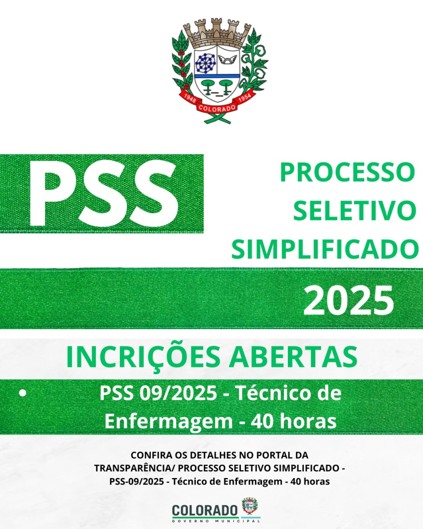 PSS 09/2025 - Técnico de Enfermagem - 40 horas